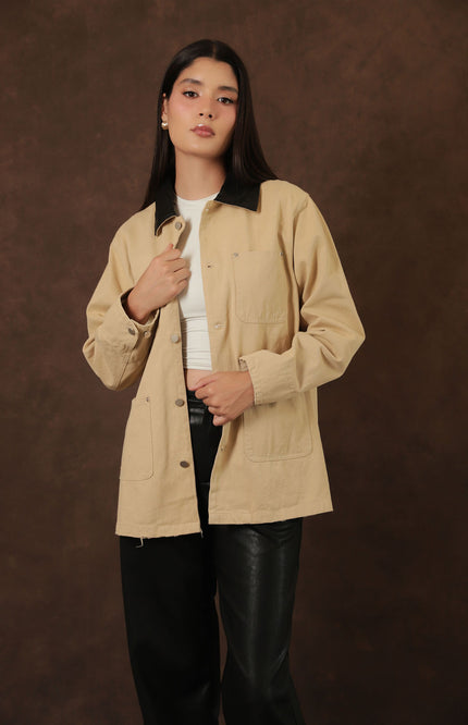 Sobrecamisa Beige Utility