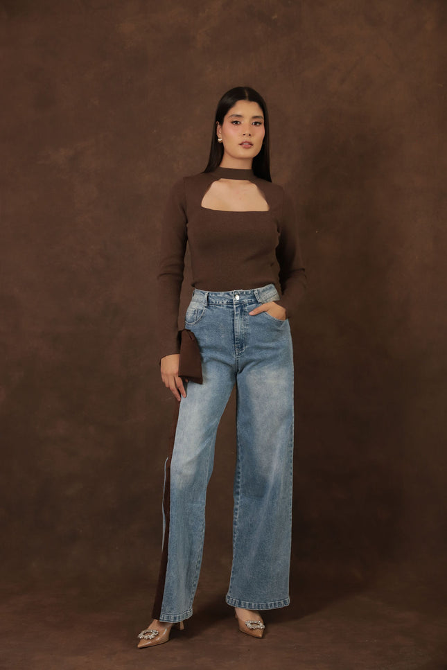 Jeans Azules con Moño