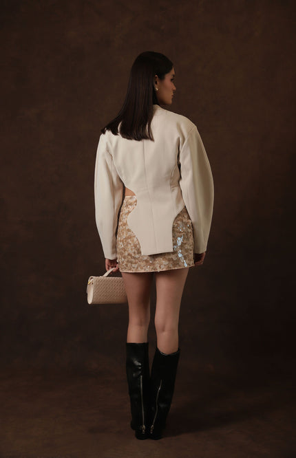 Saco Beige Asimétrico