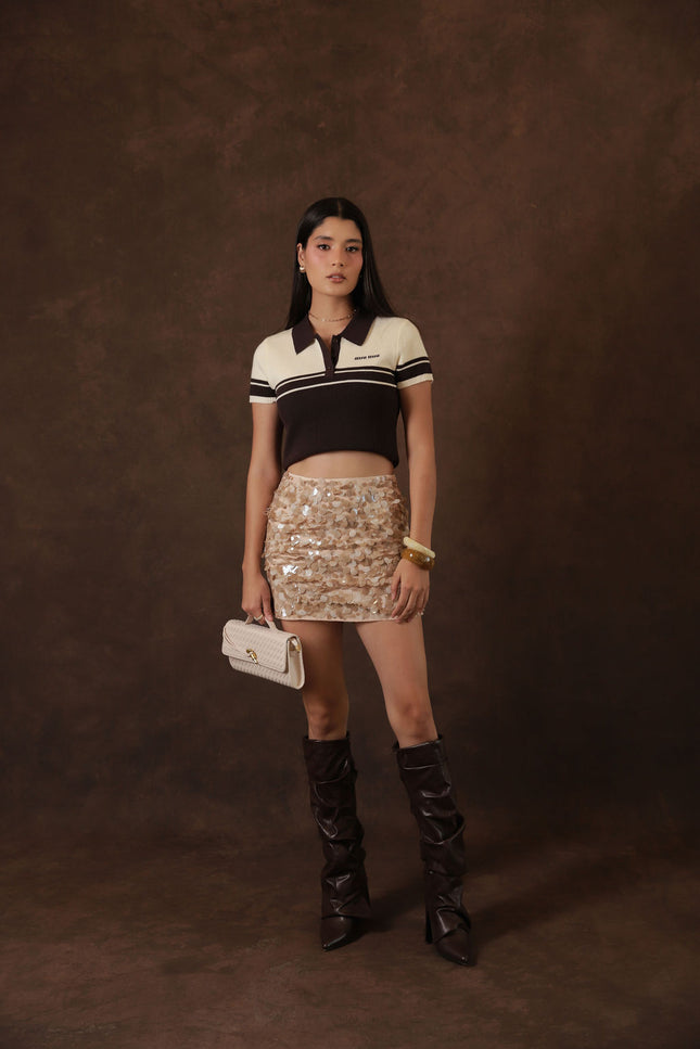 Polo Knit Bicolor Acanalado